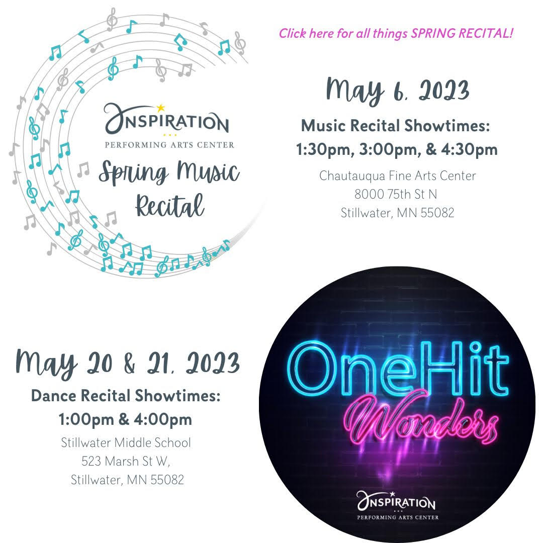 Recital Information Inspiration Performing Arts Center